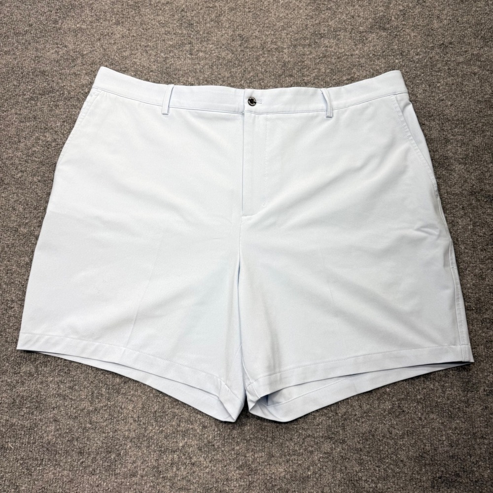 Dunning Men Golf Shorts Size 42 Baby Blue Stretch Performance Flat Front Pockets